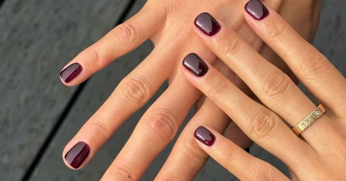 Burgundy Nails