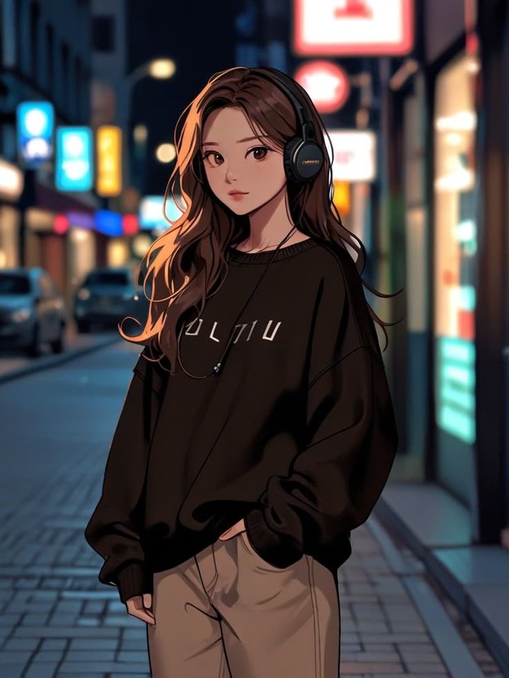 Lovely Cartoon Girl Pic