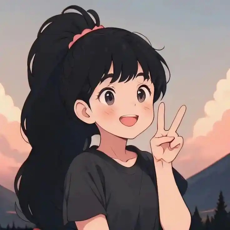 Aesthetic Cartoon DP for Girls