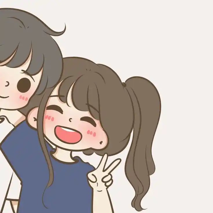 Cute Couple Cartoon DP Photo