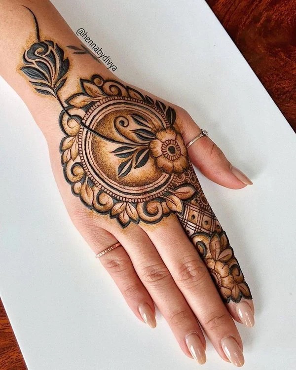 Half Hand Mehndi Design Images