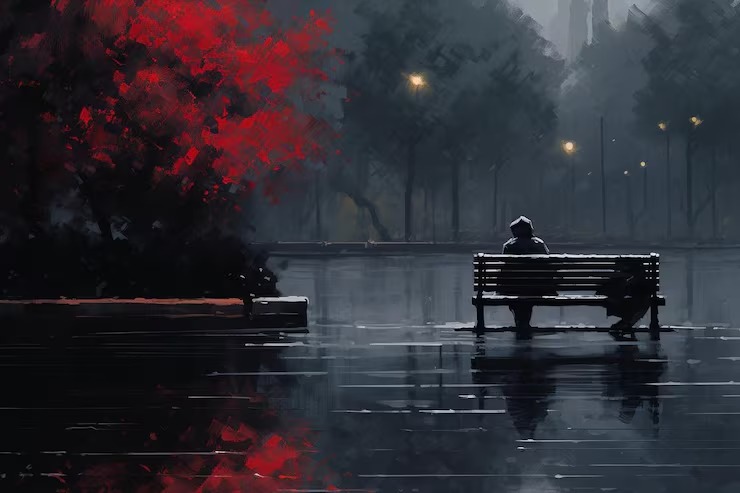 Alone Sad Anime Boy Wallpaper