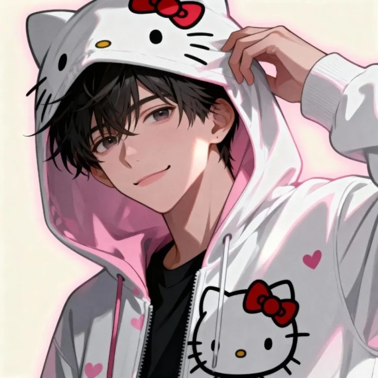 Black Hello Kitty Pfp